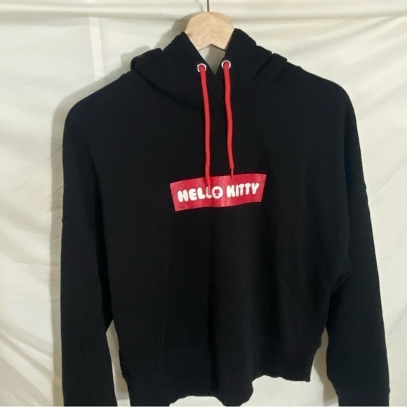 Hello Kitty black women’s cotton lounge casual pullover sweater hoodie  size XL - Picture 3 of 9